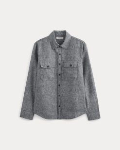 Alternative view of The Linen Utility Shirt | Navy Chambray