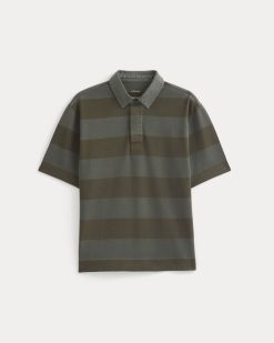 Alternative view of Vintage Rugby Polo | Overdye Olive Night