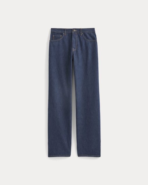 Alternative view of Relaxed Italian Selvedge Jean | Indigo Rinse