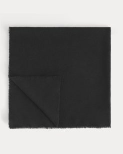 Alternative view of The Cashmere Feather Scarf | Black