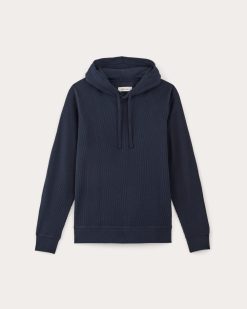 Alternative view of The Waffle-Knit Hoodie | Navy