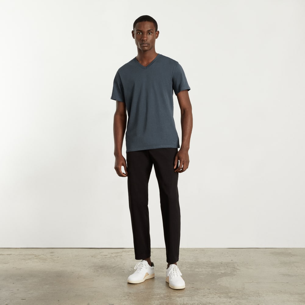 The Organic Cotton V-Neck Tee | Dark Slate - Image 4